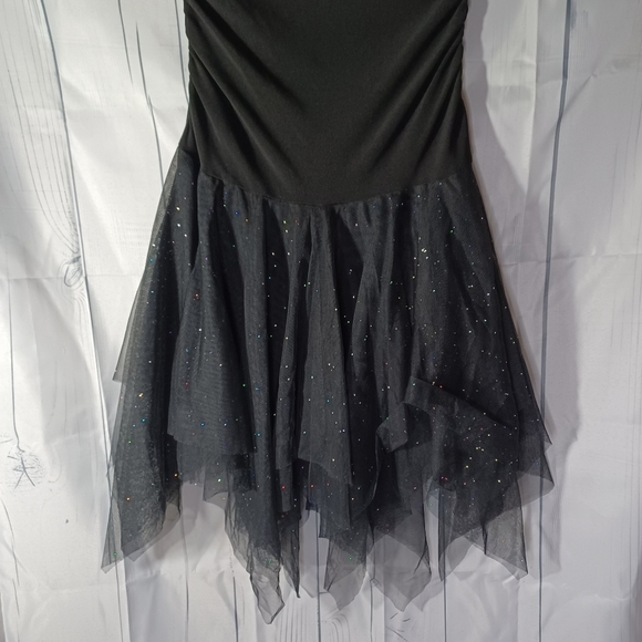 Taboo vintage strapless black dress with Sparkles - Picture 7 of 8